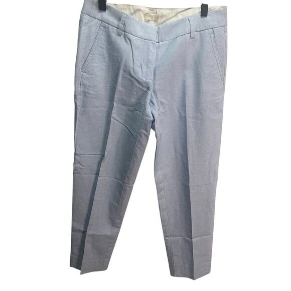 J Crew Womens Light Blue Cotton Cropped Chino Pants 2 Career - Picture 1 of 5